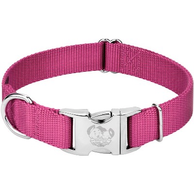 Country Brook Petz Premium Nylon Dog Collar with Metal Buckle for Small Medium Large Breeds - Vibrant 30+ Color Selection