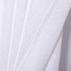 RT Designer Collection Crystal Jacquard Rod Pocket Foam Back Luxurious Modern Design Curtain Panel 54" x 84" White - 4 of 4
