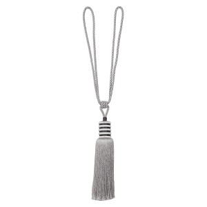 Evideco French Home Goods Decorative Curtain Tiebacks With Tassel - 33” Long, Hand-Tied Rope With Lustrous Threads - 1 of 4