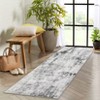 Area Rug Washable Non-Slip Lightweight Floral Vintage Distress Print Rug for Living Room - 3 of 4