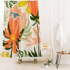 Orange Flowers Rain Summer Floral Shower Curtain - Deny Designs: Microfiber, Machine Washable, 71x74 Inch, Ring Top - 2 of 2