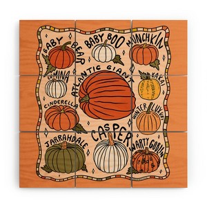 Doodle By Meg Types of Pumpkins Wood Wall Mural - society6 - 1 of 2