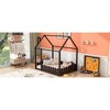 Full Size Wood House Bed Frame with Fence for Kids,Teens - 3 of 4