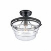 Elk Home Boyer 1 - Light Semi-Flush Mount in  Matte Black - 4 of 4
