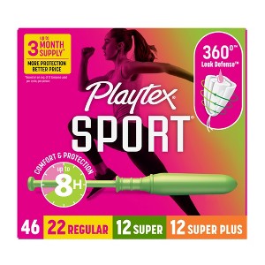 Playtex Sport Regular/Super/Super Plus Multipack Tampons - 46ct