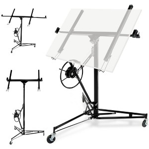 11 Ft Drywall Lift, 150LBS Capacity Rolling Drywall Rolling Lifter, Heavy Duty Sheetrock Hoist with Telescopic Arm for Home & Commercial Use - 1 of 4