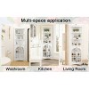 Syemin Decorative Storage Cabinets 5-Tier Corner Display Cabinet, Tall Freestanding Bookcase with Adjustable Shelves, White, 23.62"*16.54"*63.78" - 4 of 4