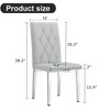 NicBex 4-Piece Set Dining Chair Modern PU Leather Tufted High Backrest Kitchen Chairs with Metal Legs - 3 of 4