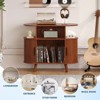Vinyl Record Storage Cabinet & Turntable Stand, 35" Wood Record Player Stand w/Open Shelves, Holds 300+ Records, Multi-Functional Media Console - 4 of 4
