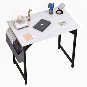 IULULU Computer Desk Modern Simple, with Storage Bag & Hook for Home Office/Bedroom - 1 of 3