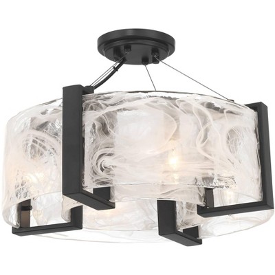 Minka Lavery Minka Cloud Break 18" Wide 4-Light Art Glass Shade Ceiling Light