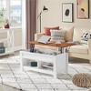 Yaheetech Lift Top Coffee Table with Storage & 2 Open Shelves for Living Room, Reception Room, Office - 4 of 4