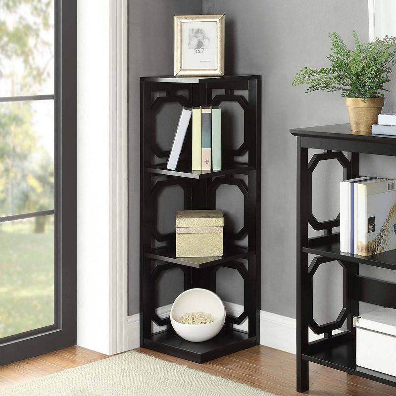 38.5" Omega 3 Tier Corner Bookcase - Breighton Home, 3 of 6