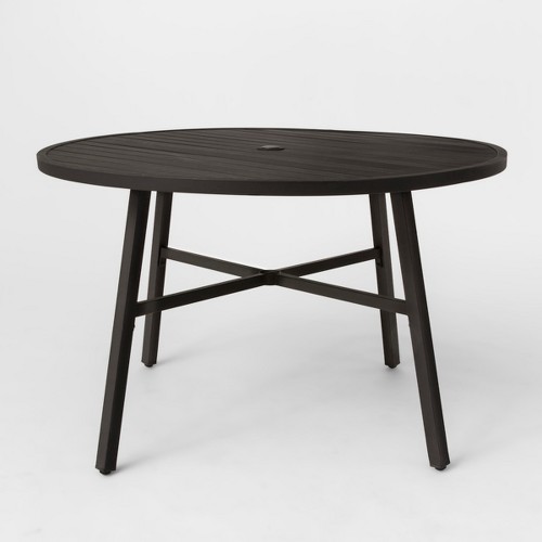 Threshold fairmont steel dining hot sale table