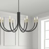 Dainolite Wand 8 - Light Chandelier in  Matte Black/Aged Brass - 3 of 4
