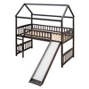 NicBex Twin Size Bunk Bed House Shape Loft Bed Pine Bed Frame with Full Length Guardrail, Slide and Ladder, No Box Spring Required - 3 of 4