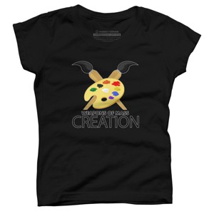 Girl's Design By Humans Weapons of mass creation By Adamzworld T-Shirt - 1 of 2
