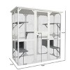 LAOTIES 71" Outdoor Wooden Cat House,Large Catio Cage with Platforms And Sleeping Nook - 2 of 4