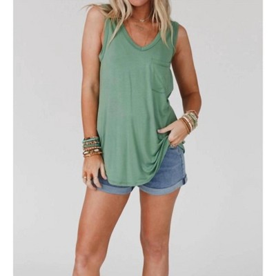 Women's Shelli Scoop Neck Tank Top - three bird nest
