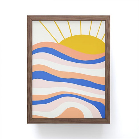 Sunshinecanteen Sunrise Surf Framed Mini Art-dark Wood Frame - Society6 ...