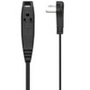 Monoprice 3-Outlet Flat Plug Household Extension Cord - 10 Feet - Black | Low-Profile 5-15P, 16AWG, 13A, SPT-2, ETL Listed, 3-Prong - 2 of 4