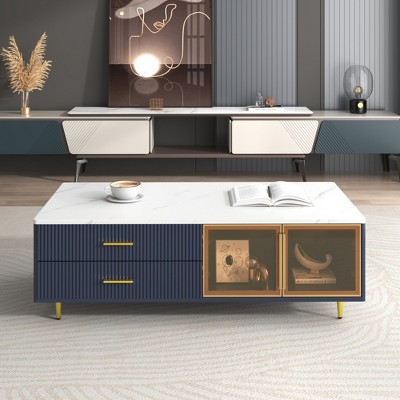 Modern Coffee Table, for Living Room, Multiple Color Schemes