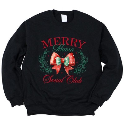 Simply Sage Market Women's Graphic Sweatshirt Coquette Merry Mama Social Club