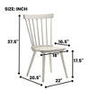 Kumasinova 17.5"H Rustic Farmhouse Dining Chairs Set of 2,Solid Wooden Armless Chair for Kitchen & Dining Room,Versatile Side Chair,300lbs Max - 3 of 4