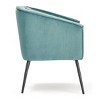 Adore Decor Rani Accent Chair Teal Velvet: Upholstered Modern Club Chair with Metal Legs, Polyester - 4 of 4