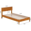 AFI Furnishings Aria Twin XL Solid Wood Modern Low Profile Platform Bed, Light Toffee - 2 of 4