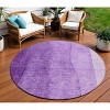 Purple And Lavender Ombre Washable Indoor Outdoor Area Rug - 2 of 4