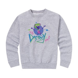 Boys' - Invader ZIM - ZIM and GIR Graphic Long Sleeve Fleece Sweatshirt - 1 of 4
