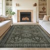Soft Vintage Print Accent Rug, Oriental Medallion Floor Carpet with Non-Slip Backing, for Bedroom, Dining Room, Office - 4 of 4
