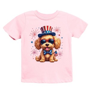 The Juniper Shop Patriotic Fluffy Dog Youth Short Sleeve Tee - 1 of 4