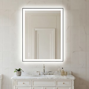 CIPACHO 32"x24"  Bathroom Mirror - Touch Control, Anti-Fog, 3 Color Temperatures, Shatterproof Tempered Glass for Bathroom - 1 of 4