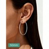 Hypoallergenic Silver Hoop Earrings, Lightweight Gold Large Hoops 20/30/50/70mm - 2 of 4