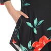 Women's Floral Printed Cold Shoulder Tunic - White Mark - image 4 of 4