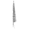 vidaXL 5ft Slim Artificial Half Christmas Tree with Stand - Silver, PVC Material, Space-Saving and Economical Xmas Tree for Modern Home - 2 of 4