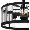 Quoizel Lighting Lucia 3 - Light Semi-Flush Mount in  Matte Black - 3 of 4