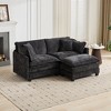 CAVINAS Cloud Sofa Ottoman Bench,Modern Footstool with Upholstered Seat Cushion,Double Layer Chenille Ottoman for Living Room - 4 of 4
