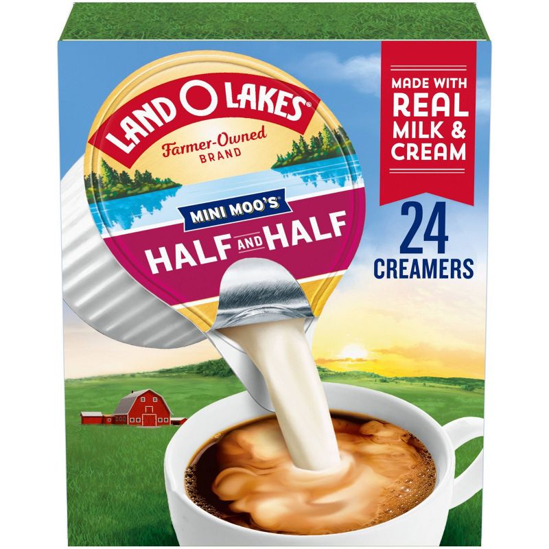 Land O Lakes Mini Moo&#39;s Half &#38; Half Creamer - 24ct/0.30 fl oz, 1 of 9