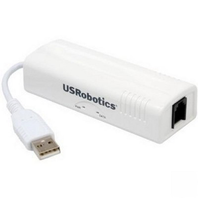 U.S. Robotics 5637 56K USB Hardware Fax Modem - USB - 1 x RJ-11 Phone Line - 56 Kbps