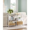 VASAGLE Console Sofa Table, Modern Entryway Table, Tempered Glass Table, Metal Frame - 2 of 4