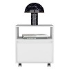 TIRAMISUBEST White Mobile Nightstand - 20" Bedside Table with Drawer, Open Shelf & Casters - 4 of 4