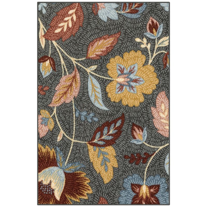 Maples Garden Floral Accent Rug Gray, 1 of 4