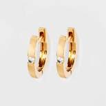14K Gold Plated Cubic Zirconia Endless Hoop Earrings - A New Day™ Gold