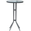 3 Piece Bar Height Outdoor Bistro Set for 2, Round Patio Pub Table 2 Bar Chairs with Comfortable Design & Strong Build - 4 of 4