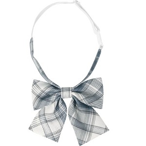 INSPIRE CHIC Women's Pre-tied Plaid Adjustable Elastic Band Casual Bow Ties - 1 of 4