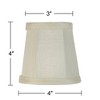 Imperial Shade Set of 4 Empire Lamp Shades Cream Small 3" Top x 4" Bottom x 4" High Candelabra Clip-On Fitting - 4 of 4