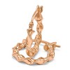 Black Bow Jewelry 2.5mm 14k Rose Gold Polished & Textured Twisted Hoops, 16mm (5/8 Inch) - 3 of 4